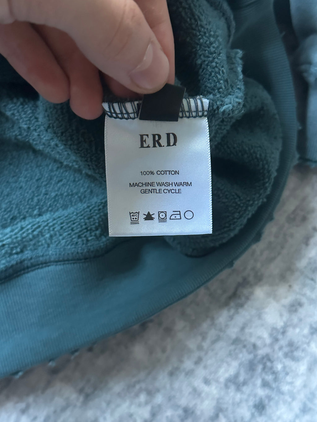 ERD Distressed Blue Logo Hoodie