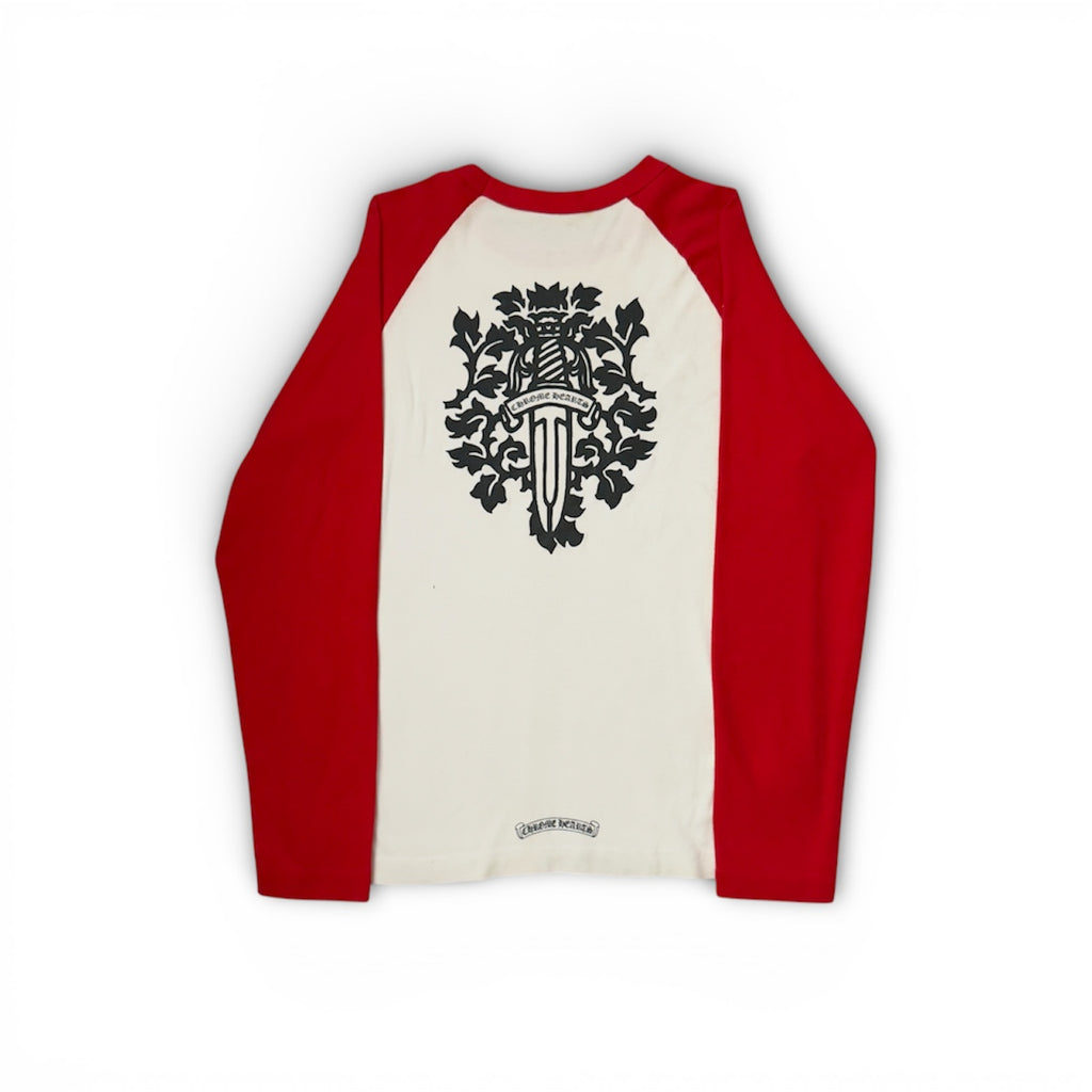 Chrome Hearts Vine Dagger Baseball Long Sleeve Tee