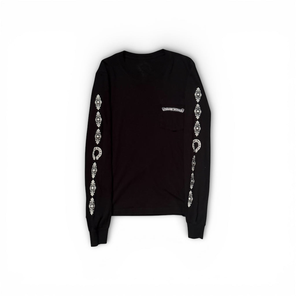 Chrome Hearts Floral Motif Long Sleeve Tee