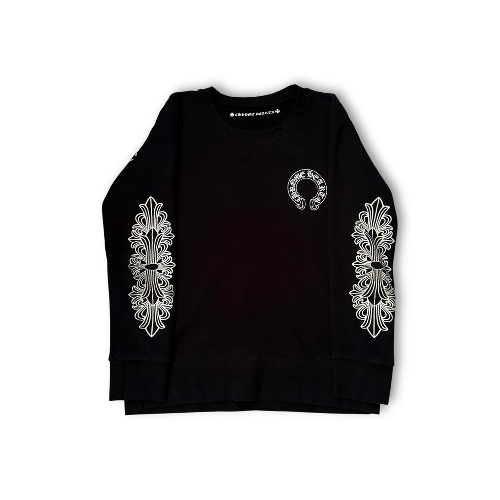 Chrome Hearts Floral Shoulder Logo Crewneck