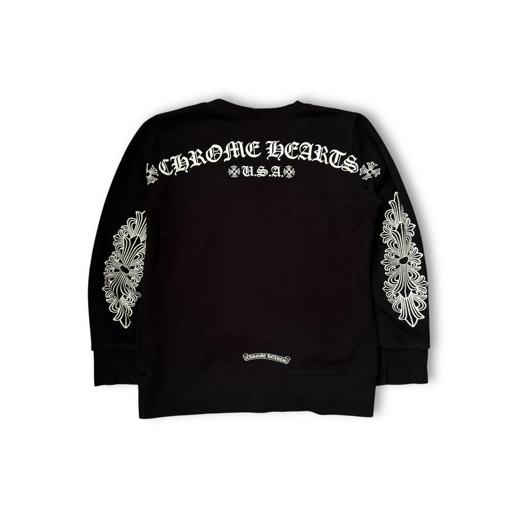 Chrome Hearts Floral Shoulder Logo Crewneck