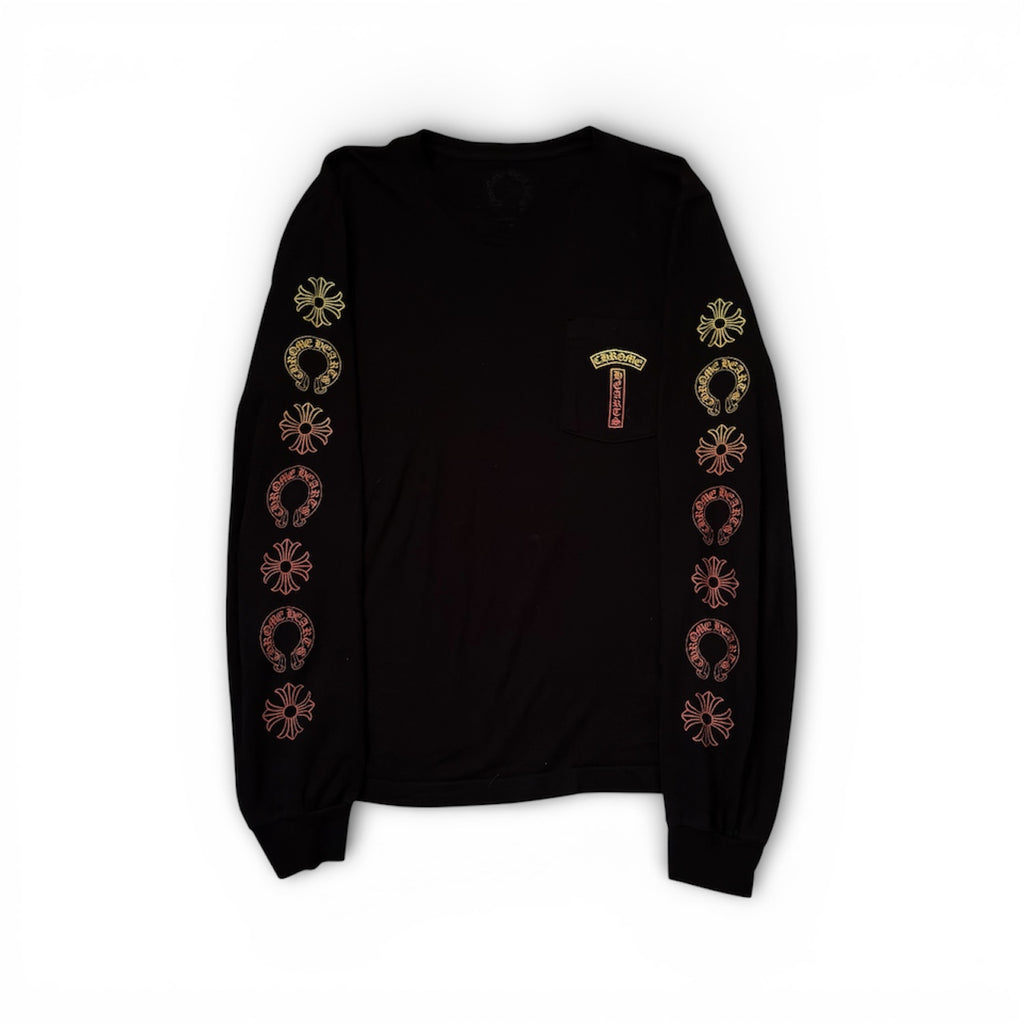 Chrome Hearts Gradient T Bar Motif Long Sleeve Tee