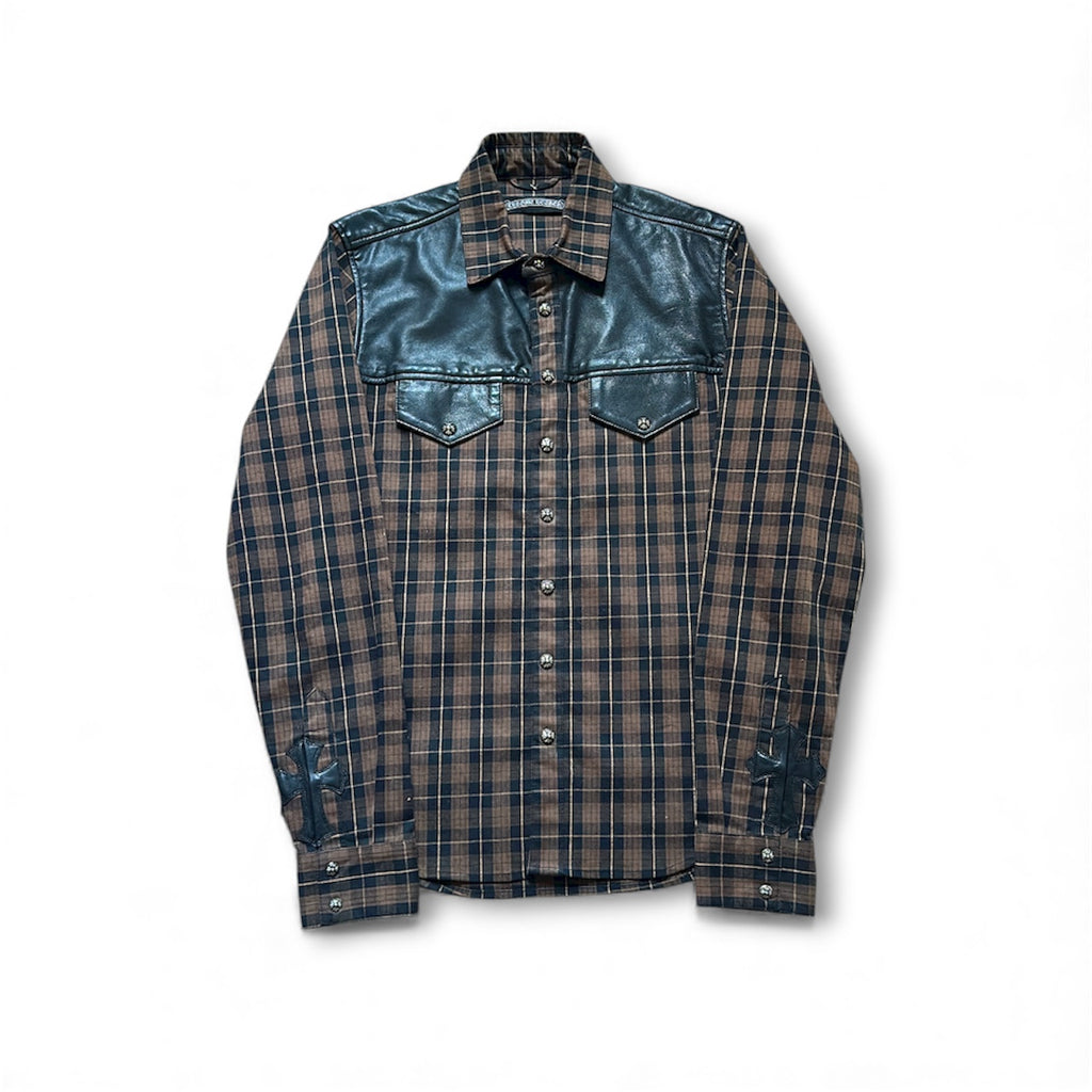 Chrome Hearts Leather Cross Patch Flannel