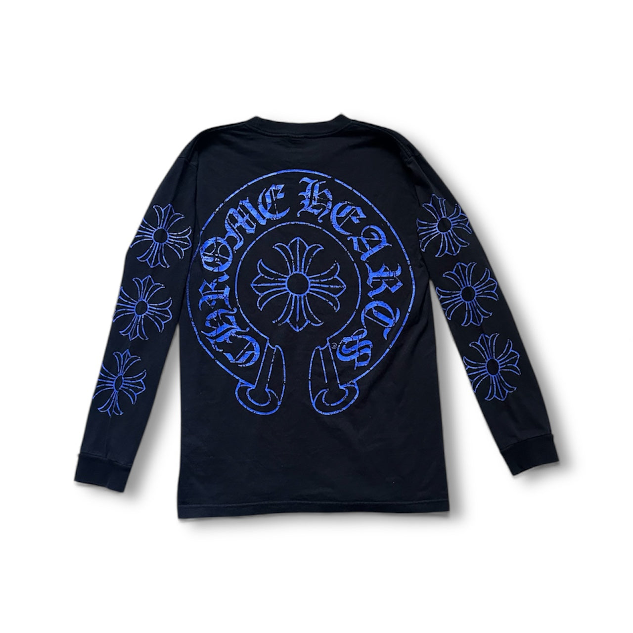 Vintage Chrome Hearts Blue Horseshoe Long Sleeve