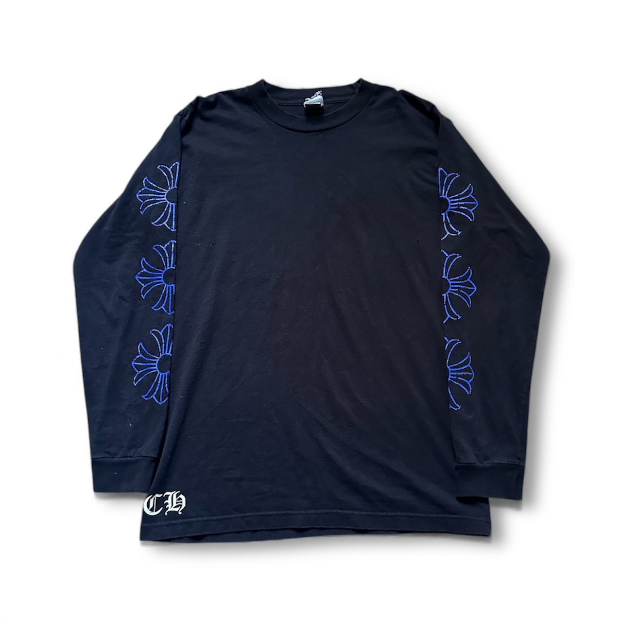 Vintage Chrome Hearts Blue Horseshoe Long Sleeve