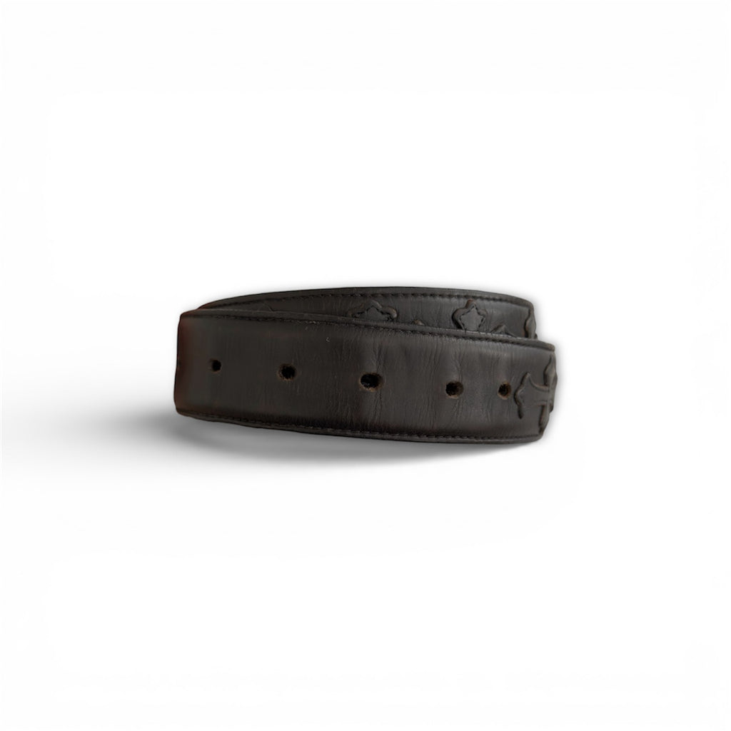 Chrome Hearts Flooded Patch Leather Cemetery Belt Strap