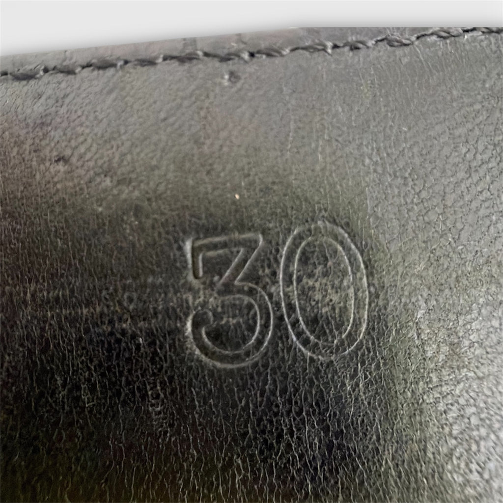 Chrome Hearts Black Leather Belt Strap