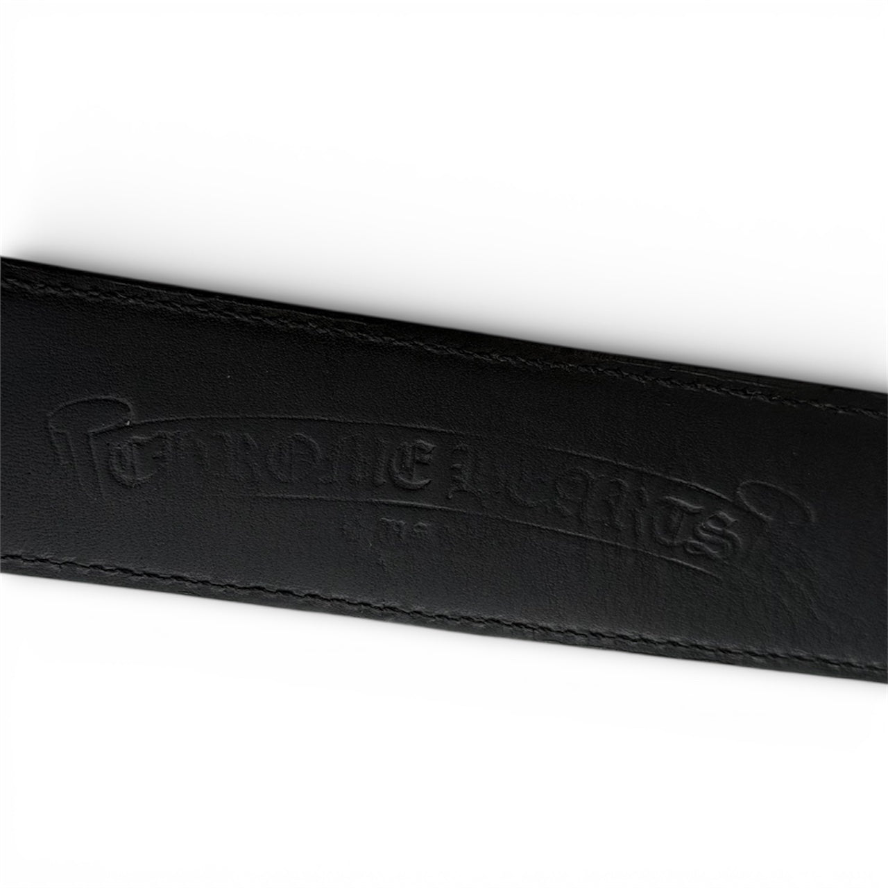 Chrome Hearts Flooded Patch Leather Cemetery Belt Strap
