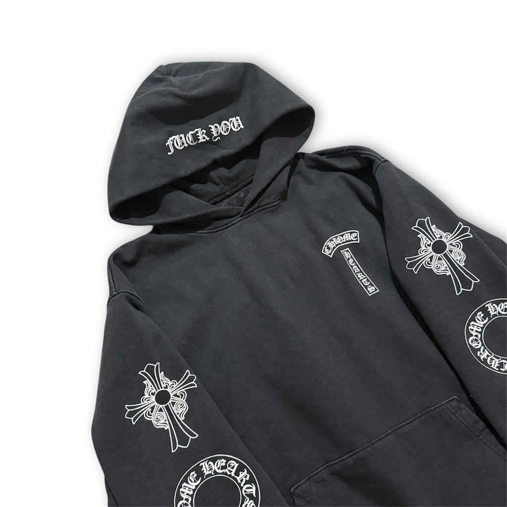 Chrome Hearts T Bar F*CK YOU Faded Vintage Hoodie
