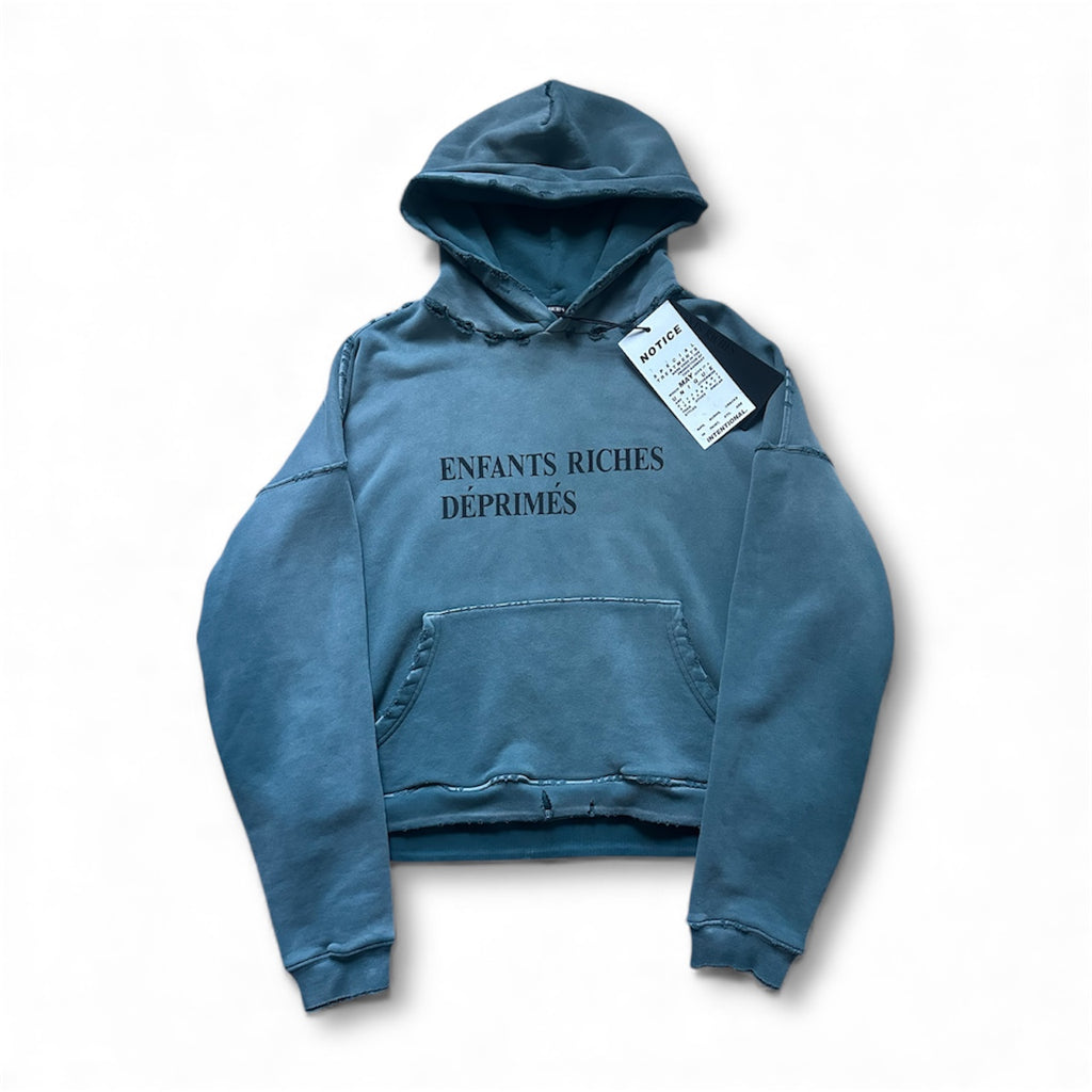 ERD Distressed Blue Logo Hoodie
