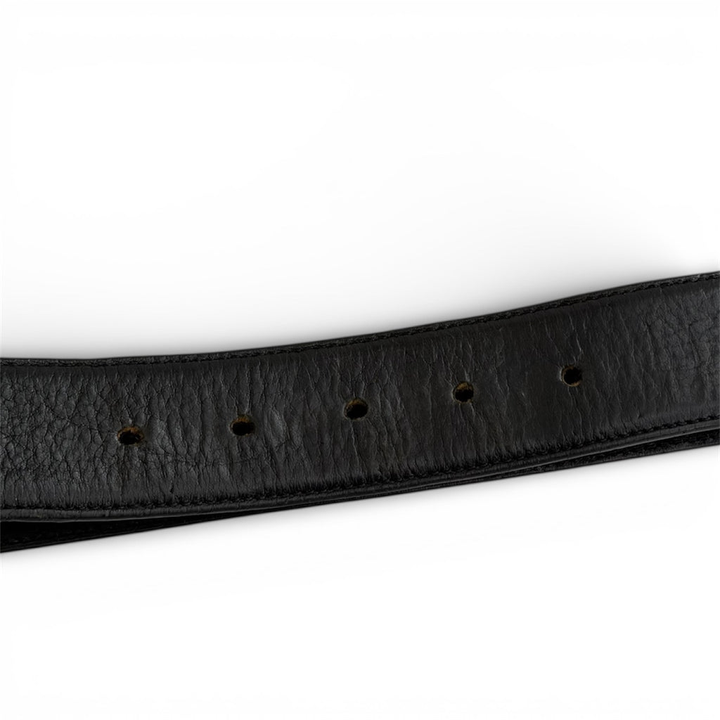 Chrome Hearts Black Leather Belt Strap