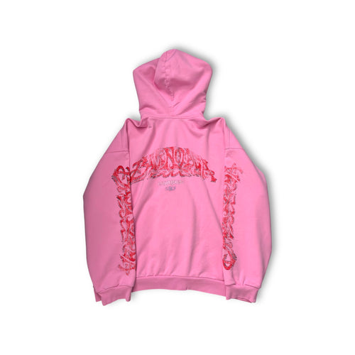 Balenciaga Pink Off Shore Zip Up Hoodie